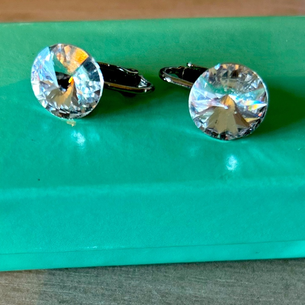 Crystal clip on earrings